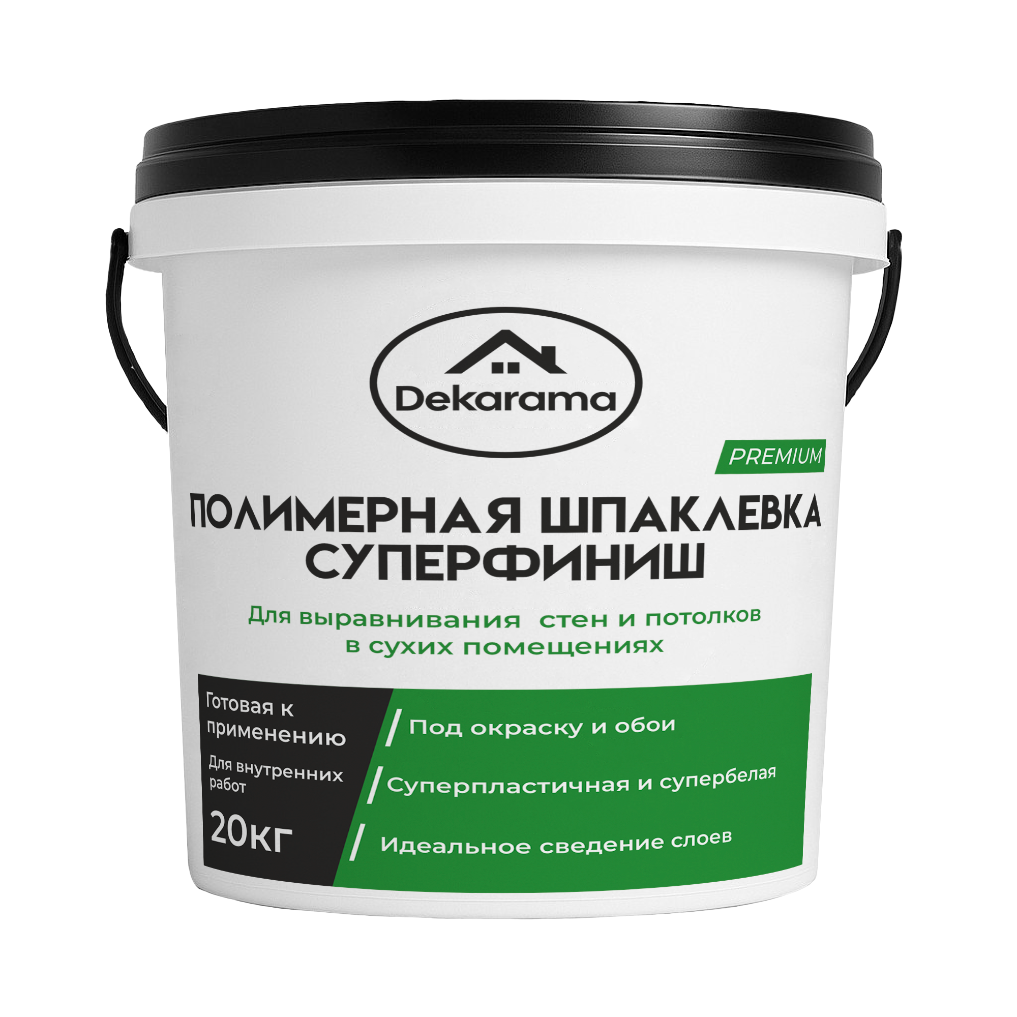 Полимерная финишная шпаклевка Dekarama Premium